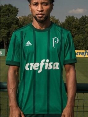 Adidas Palmeiras Brazil Soccer Jersey Cuca #8 Men small Green Crefisa World Cup
